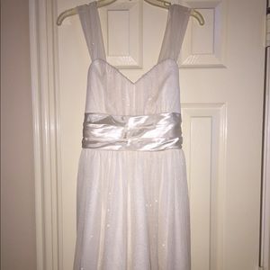 Trixxi Dresses - Trixxi White Glitter Cocktail Dress Trixxi Dresses - Trixxi White Glitter Cocktail Dress